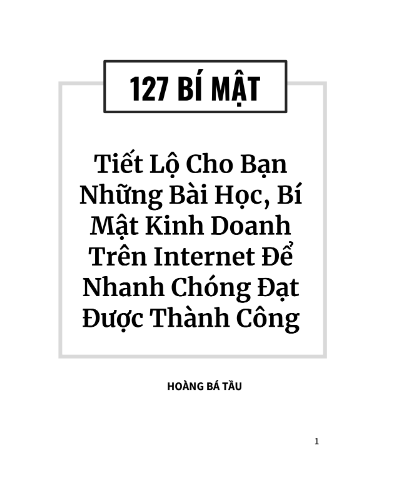 Tải FREE sách 127 Bí Mật Kinh Doanh Online Thành Công PDF