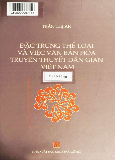 Tải FREE sách Đặc Trưng Thể Loại Và Việc Văn Bản Hóa Truyền Thuyết Dân Gian Việt Nam PDF