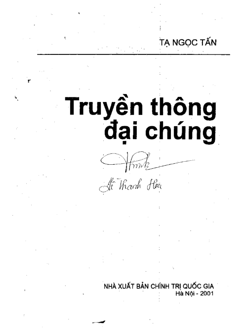 Tải FREE sách Truyền Thông Đại Chúng PDF
