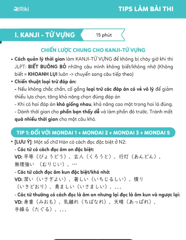 Sách 10 Tips độc quyền tăng điểm JLPT N2 PDF tải FREE - Độc quyền Riki 4 Sách 10 Tips độc quyền tăng điểm JLPT N2 PDF tải FREE - Độc quyền Riki