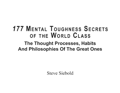 Sách 177 Mental Toughness Secrets of the World Class PDF có tiếng Việt