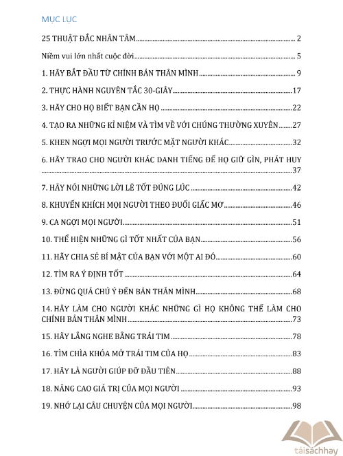 Sách 25 Thuật Đắc Nhân Tâm PDF