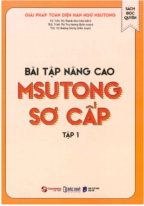 Sách BT NÂNG CAO MUSTONG SƠ CẤP TẬP 1 PDF có tiếng Việt