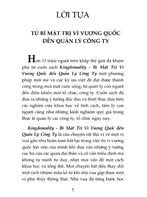 Sách Bí Mật Trị Vì Vương Quốc Và Quản Lí Công Ty PDF có tiếng Việt