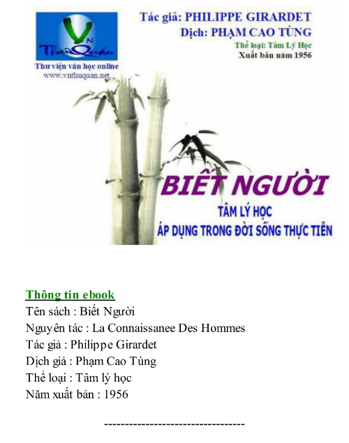 Sách Biết Người - Philippe Girardet PDF 7 Sách Biết Người - Philippe Girardet PDF