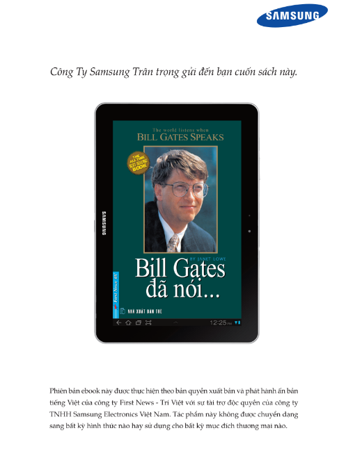 Sách Bill Gates Đã Nói PDF có tiếng Việt 7 Sách Bill Gates Đã Nói PDF có tiếng Việt