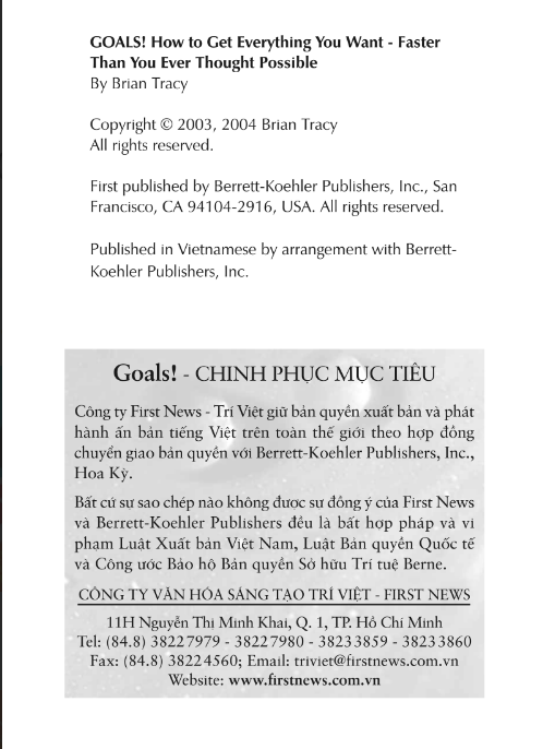 Sách Chinh Phục Mục Tiêu - Brian Tracy PDF có tiếng Việt 6 Sách Chinh Phục Mục Tiêu - Brian Tracy PDF có tiếng Việt