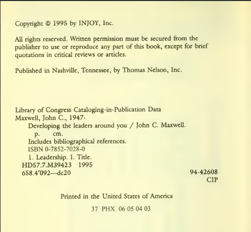 Sách Developing the Leaders Around You PDF 7 Sách Developing the Leaders Around You PDF