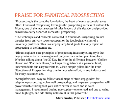 Sách Fanatical Prospecting - The Ultimate Guide to Opening Sales PDF 6 Sách Fanatical Prospecting - The Ultimate Guide to Opening Sales PDF