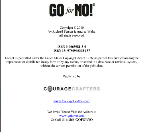 Sách Go For No! Yes Is The Destination No Is How You Get There PDF 7 Sách Go For No! Yes Is The Destination No Is How You Get There PDF