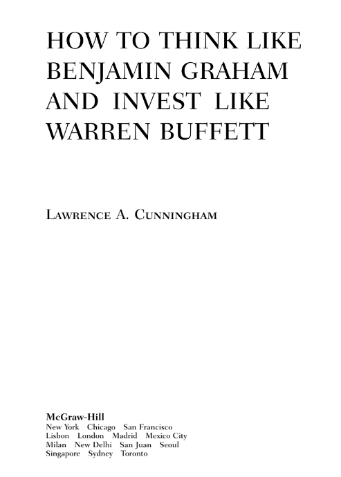 Sách How To Think Like Benjamin Graham And Invest Like Warren Buffett PDF 7 Sách How To Think Like Benjamin Graham And Invest Like Warren Buffett PDF