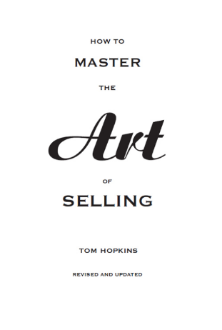 Sách How to Master the Art of Selling - Tom Hopkins PDF