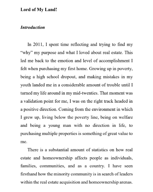 Sách Lord Of My Land - 5 Steps To Homeownership PDF