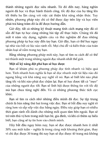 Sách Luyện Đọc Siêu Tốc PDF có tiếng Việt