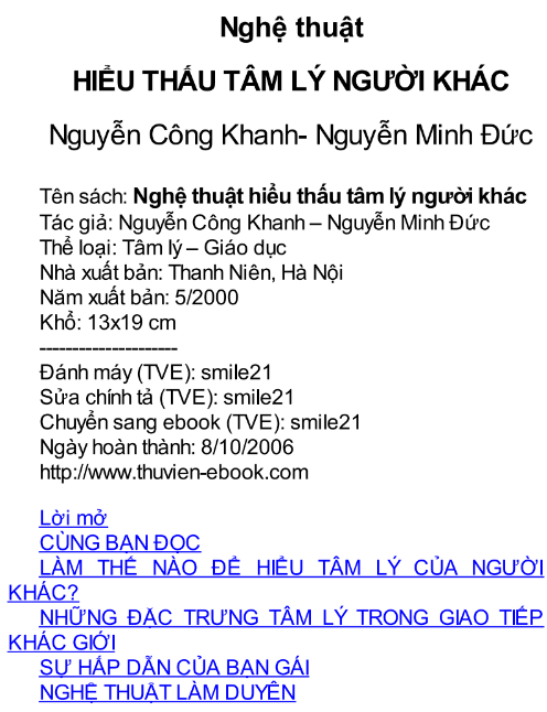 Sách Nghệ Thuật Hiểu Thấu Tâm Lý Người Khác PDF 7 Sách Nghệ Thuật Hiểu Thấu Tâm Lý Người Khác PDF
