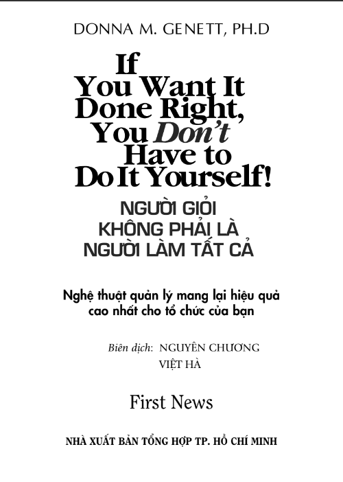 Sách Người Giỏi Không Phải Là Người Làm Tất Cả PDF có tiếng Việt 6 Sách Người Giỏi Không Phải Là Người Làm Tất Cả PDF có tiếng Việt