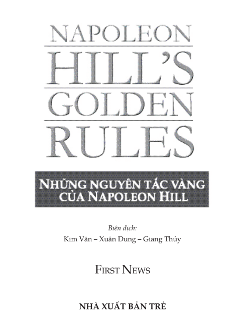 Sách Những Nguyên Tắc Vàng Của Napoleon Hill PDF tải FREE có tiếng Việt