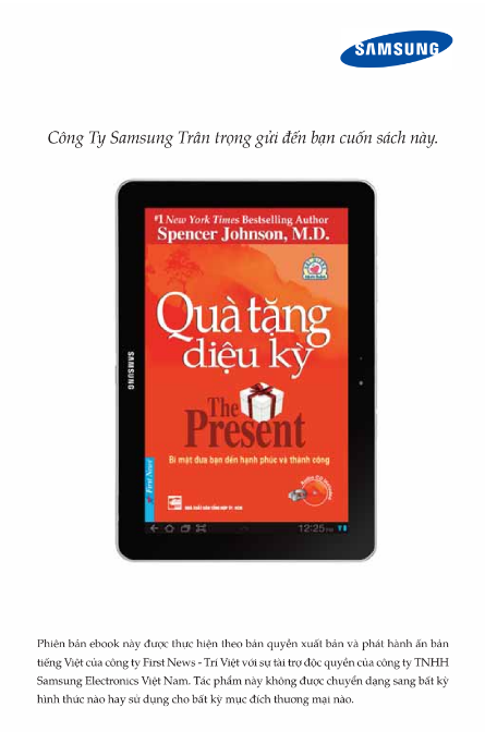 Sách Quà Tặng Diệu Kỳ – Spencer Johnson PDF có tiếng Việt