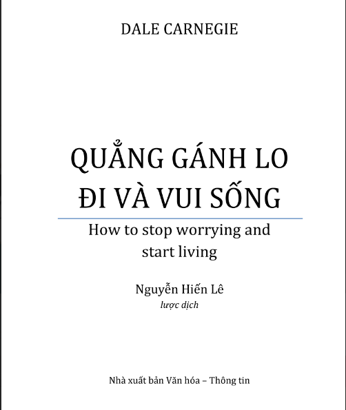 Sách Quẳng Gánh Lo Đi Và Vui Sống PDF 7 Sách Quẳng Gánh Lo Đi Và Vui Sống PDF