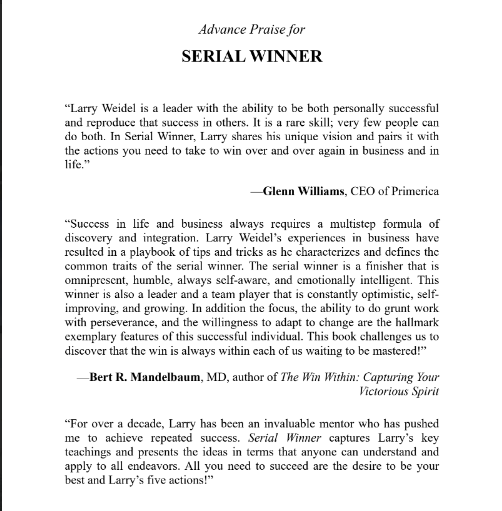Sách Serial Winner - 5 Actions To Create Your Cycle Of Success By Larry Weidel PDF tải FREE 7 Sách Serial Winner - 5 Actions To Create Your Cycle Of Success By Larry Weidel PDF tải FREE