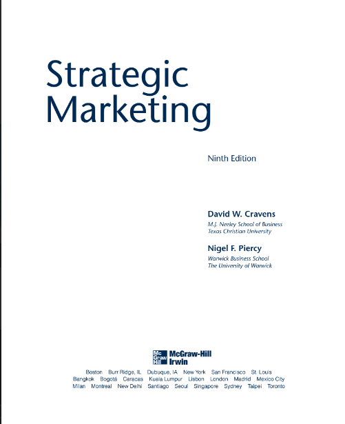 Sách Strategic Marketing PDF tải FREE