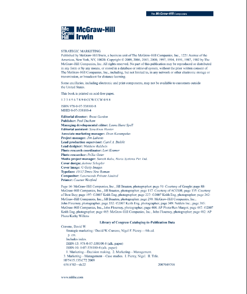 Sách Strategic Marketing PDF tải FREE