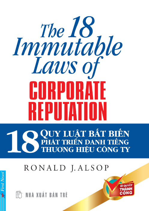 Sách The 18 Immutable Laws of Corporate Reputation PDF có tiếng Việt