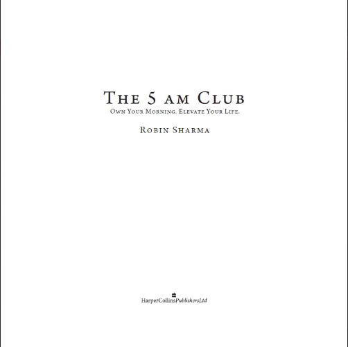 Sách The 5 AM CLUB - Robin Sharma PDF tải FREE