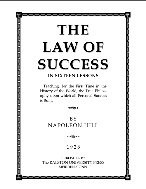 Sách The Law Of Success in 16 Lessons by Napoleon Hill PDF
