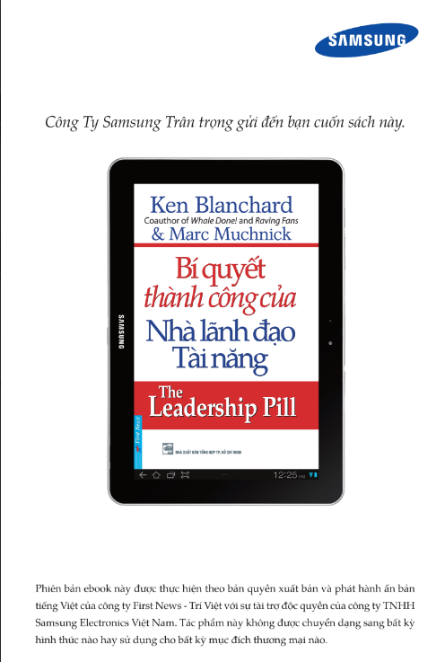 Sách The Leadership Pill - Ken Blanchard & Marc Muchnick PDF có tiếng Việt