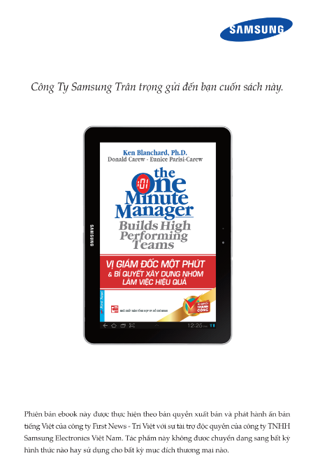 Sách The One Minute Manager Buills High Performing Team PDF có tiếng Việt