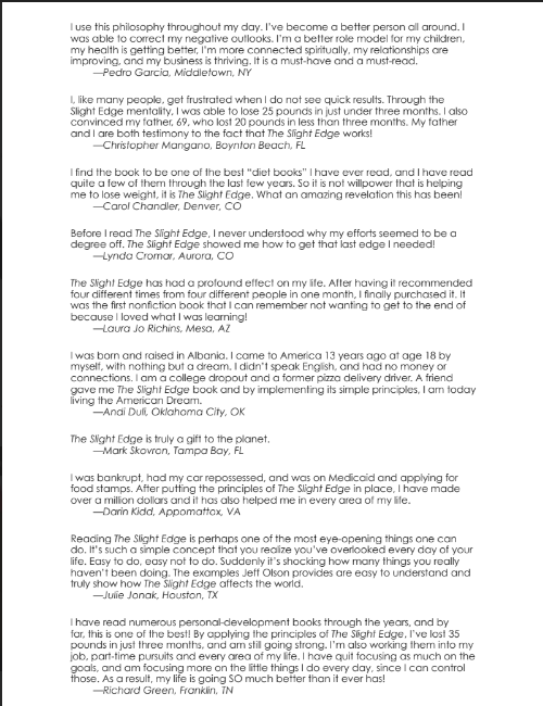 Sách The Slight Edge - Jeff Olson PDF