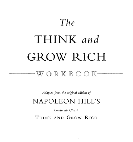 Sách The Think And Grow Rich Workbook PDF