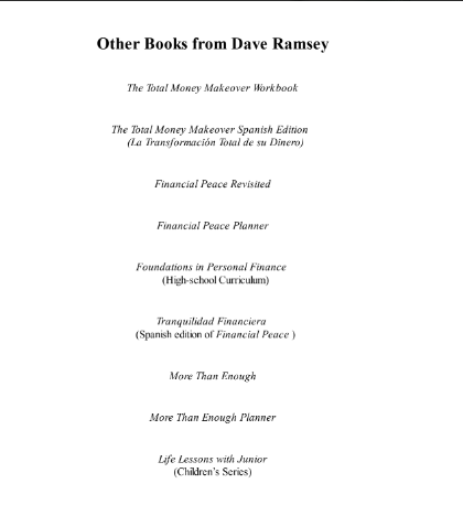 Sách The Total Money Makeover - A Proven Plan for Financial Fitness PDF 7 Sách The Total Money Makeover - A Proven Plan for Financial Fitness PDF