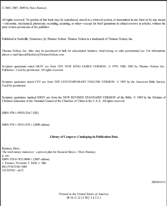 Sách The Total Money Makeover - A Proven Plan for Financial Fitness PDF 6 Sách The Total Money Makeover - A Proven Plan for Financial Fitness PDF