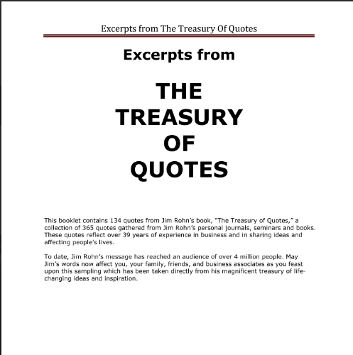 Sách The Treasury of Quotes - Jim Rohn PDF