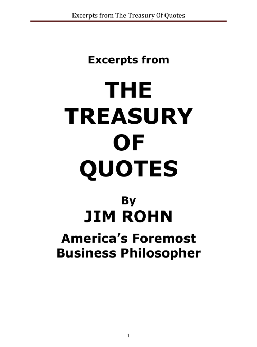 Sách The Treasury of Quotes - Jim Rohn PDF