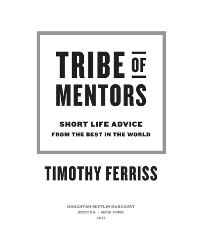 Sách Tribe of Mentors - Tim Ferriss PDF