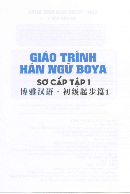 Tải FREE sách 01 Boya Sơ Cấp Tập 1 PDF có tiếng Việt