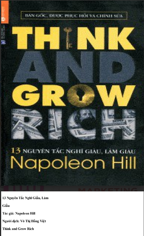 Tải FREE sách 13 Nguyên Tắc Nghĩ Giàu Làm Giàu PDF Tải FREE sách 13 Nguyên Tắc Nghĩ Giàu Làm Giàu PDF