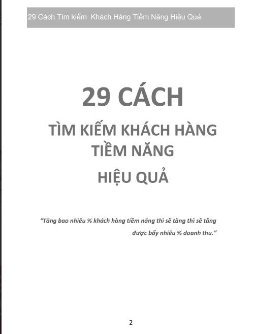 Tải FREE sách 29 Cách Tìm Kiếm Khách Hàng Tiềm Năng Hiệu Quả 7 Tải FREE sách 29 Cách Tìm Kiếm Khách Hàng Tiềm Năng Hiệu Quả