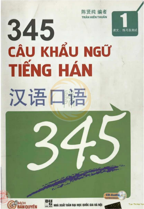 Tải FREE sách 345 Câu Khẩu Ngữ Tiếng Hàn 1 PDF có tiếng Việt