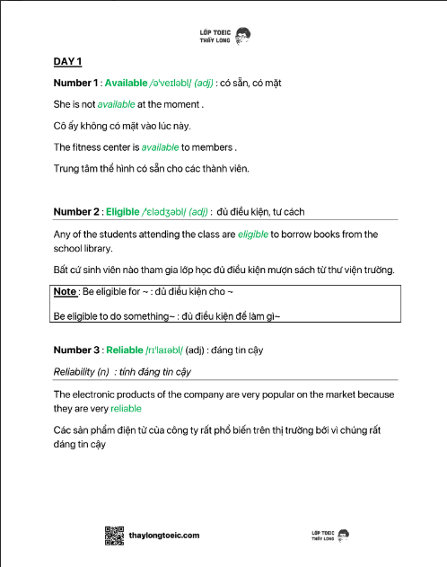 Tải FREE sách 500 Từ Vựng Toeic PDF có tiếng Việt 7 Tải FREE sách 500 Từ Vựng Toeic PDF có tiếng Việt