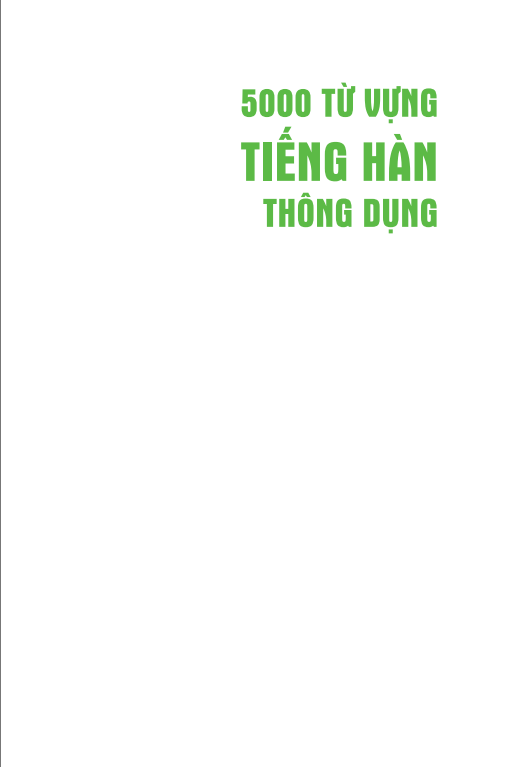 Tải FREE sách 5000 Từ Vựng Tiếng Hàn Thông Dụng PDF