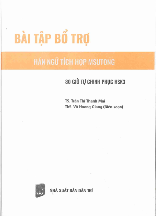 Tải FREE sách BÀI TẬP BỔ TRỢ HÁN NGỮ TÍCH HỢP MSUTONG PDF