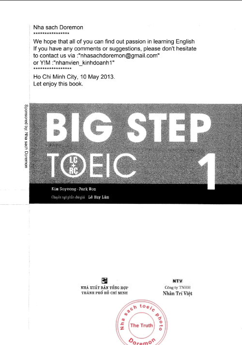 Tải FREE sách BIG STEP TOEIC 1 Ebest English PDF có tiếng Việt
