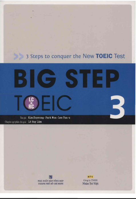 Tải FREE sách Big Step Toeic 3 Content PDF có tiếng Việt