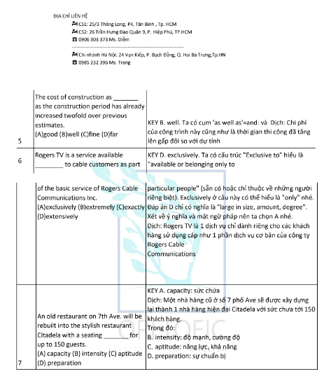 Tải FREE sách Bộ Giải Chi Tiết 500 Câu TOEIC PDF có tiếng Việt 6 Tải FREE sách Bộ Giải Chi Tiết 500 Câu TOEIC PDF có tiếng Việt