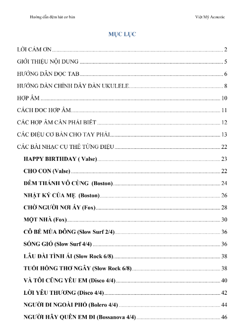 Tải FREE sách Giáo Trình UKULELE Đệm Hát PDF 6 Tải FREE sách Giáo Trình UKULELE Đệm Hát PDF có tiếng Việt