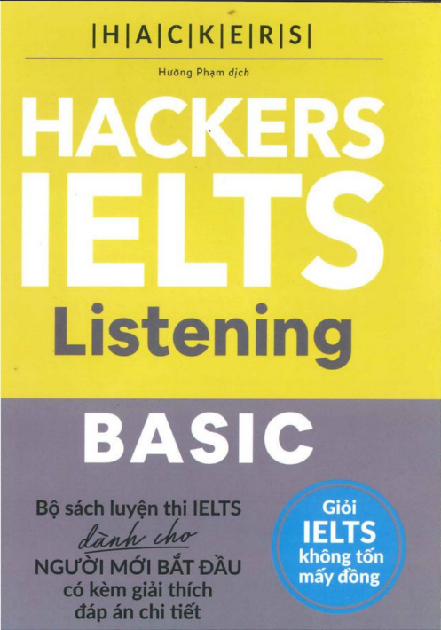 Tải FREE sách Hackers IELTS Basic Listening PDF có tiếng Việt